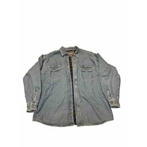 Men's Levi Strauss Denim Flannel Fleece Lined‎ Jean Jacket/Shirt XL